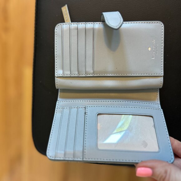 Kate Spade Gray Quilted Leather Purse with Matching Wallet - Picture 10 of 13